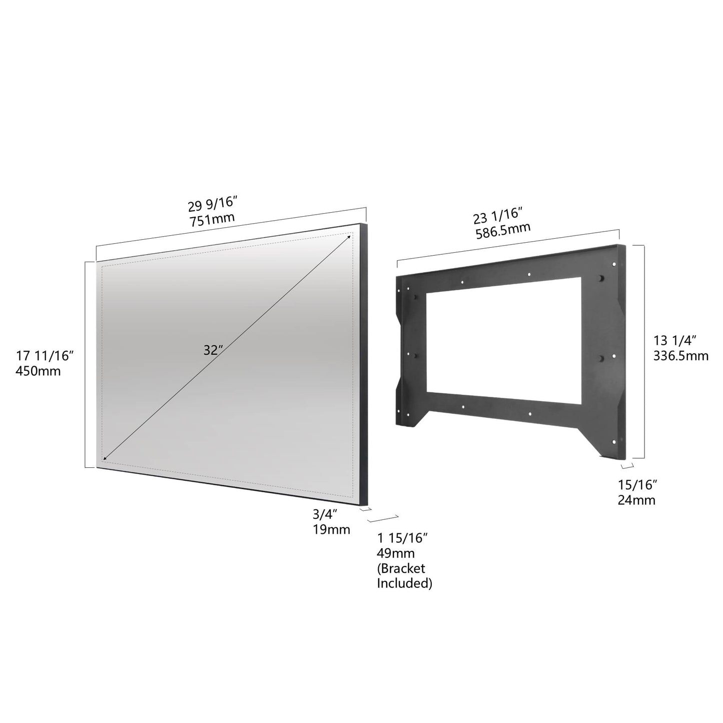Soulaca 32-inch Waterproof Smart Mirror TV - The Ultimate 4K Licensed Google TV, Buit-in Tuner