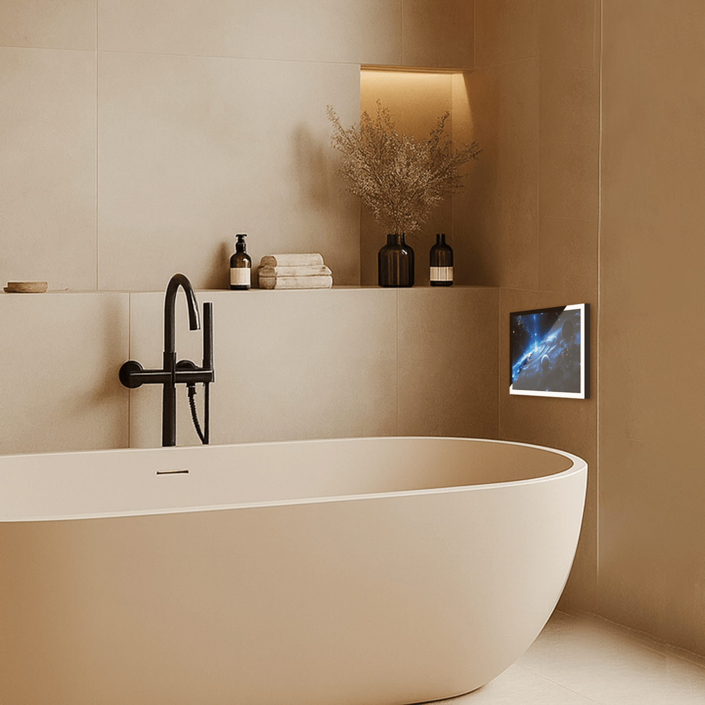 Soulaca 32-inch Waterproof Smart Mirror TV - The Ultimate 4K Licensed Google TV, Buit-in Tuner