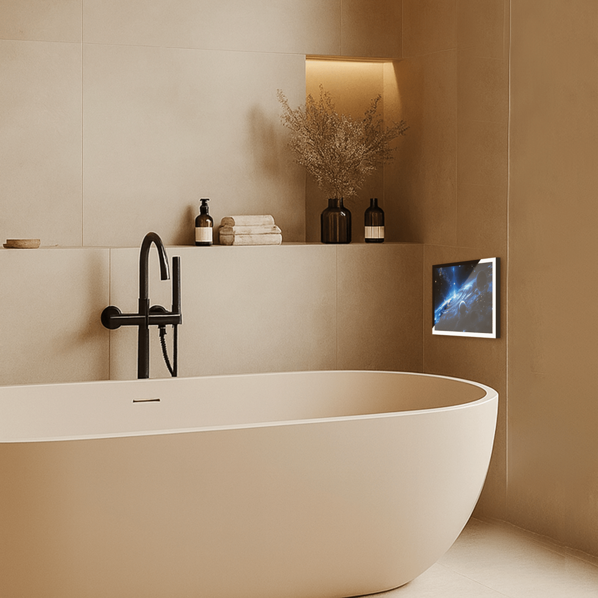 Soulaca 32-inch Waterproof Smart Mirror TV - The Ultimate 4K Licensed Google TV, Buit-in Tuner-Soulaca
