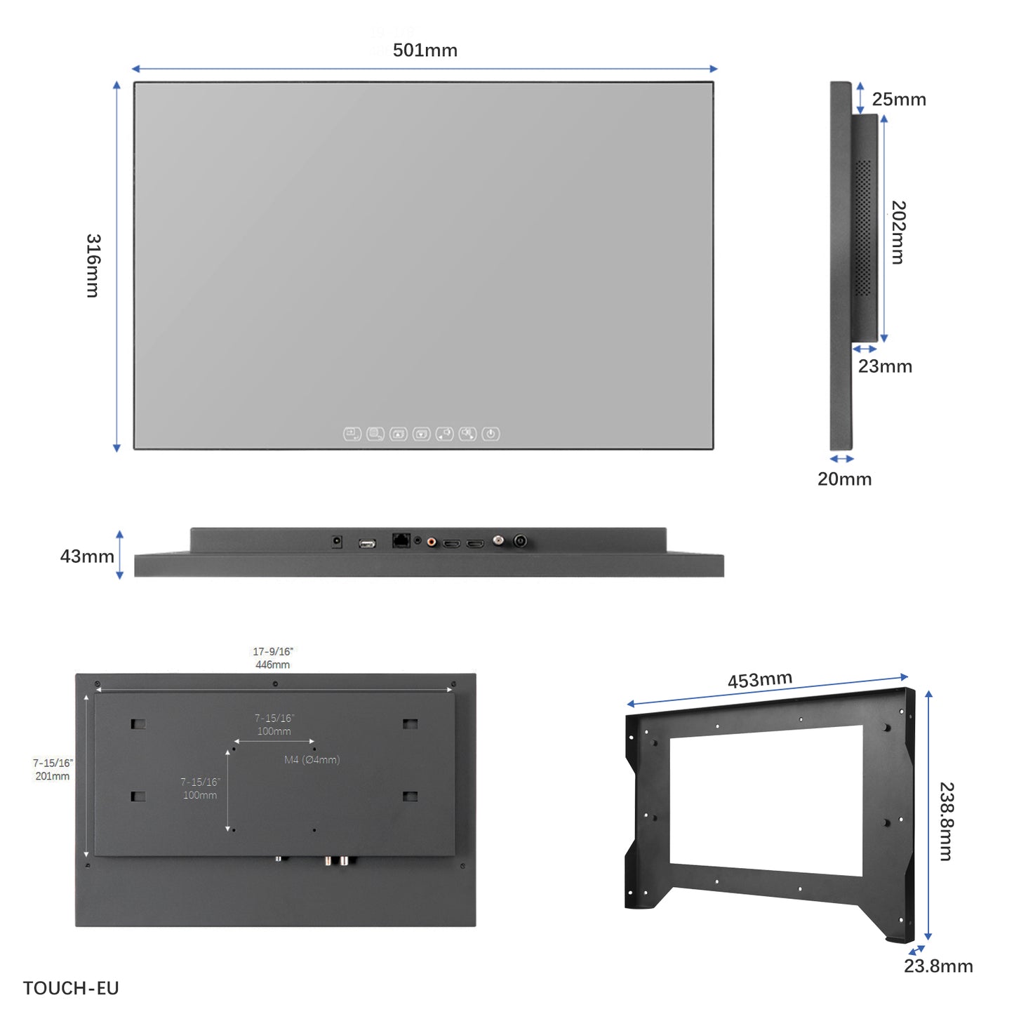 Soulaca 22 inch Touchscreen Bathroom Mirror Smart TV Waterproof with WiFi for SPA Shower Hotel-Soulaca