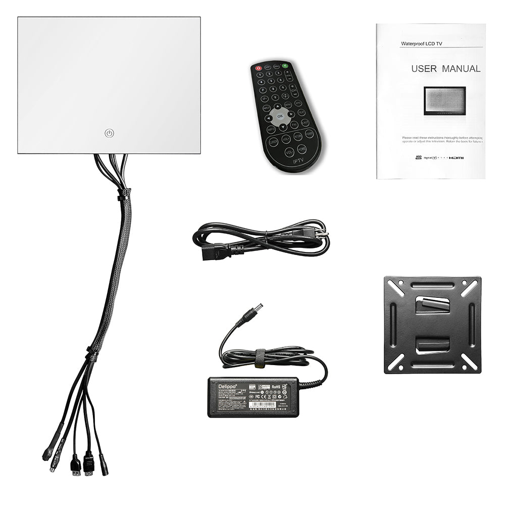 Soulaca 10.6 inch Magic Mini Mirror Waterproof LED Small TV Bathroom Shower Room DTV Tuner