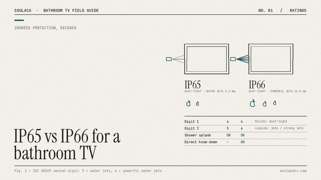 # IP65 vs IP66 Bathroom TV: Which Rating Do You Actually Need?