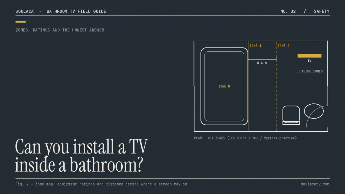 Can You Install a TV Inside a Bathroom? Safety, Zones & Rules