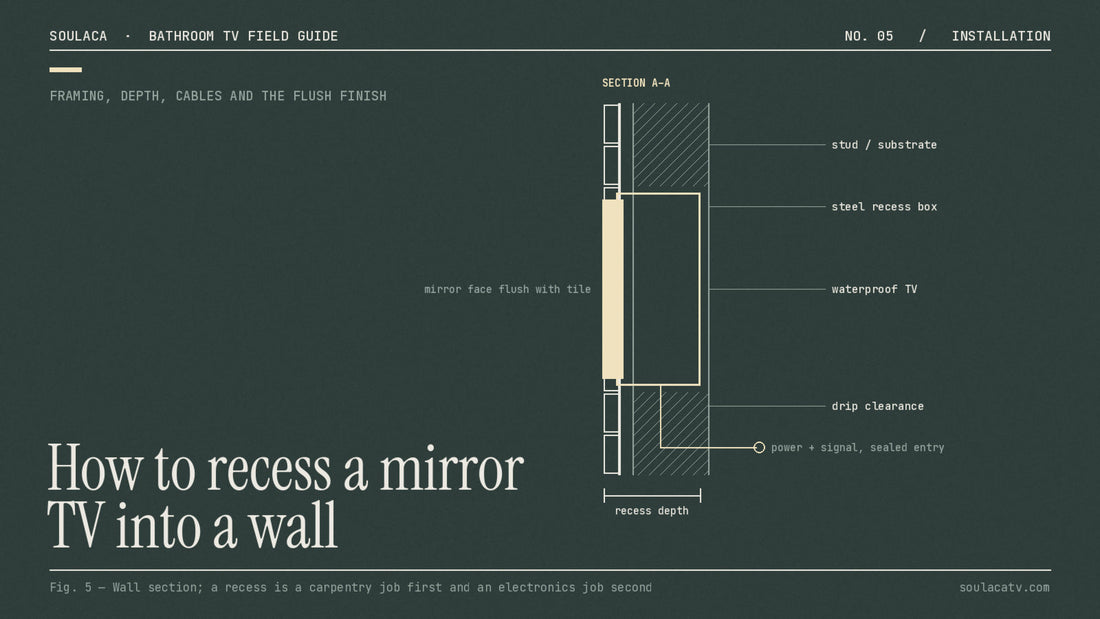 How to Recess a Mirror TV Into a Bathroom Wall (Step by Step)