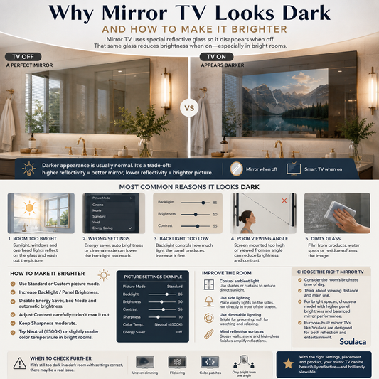 Why Mirror TV Looks Dark and How to Fix It