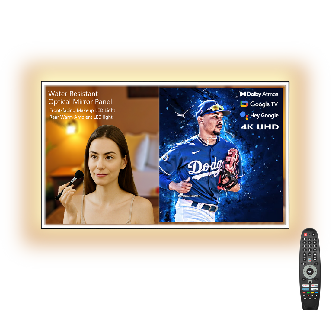 Enhance Your Space with the Soulaca 43-Inch Mirror TV with LED Light