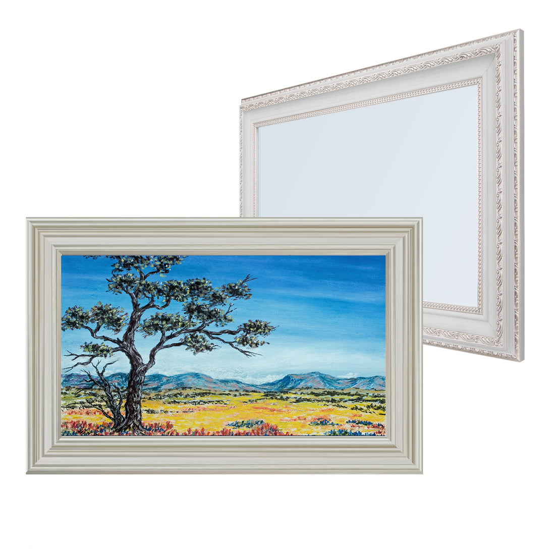Soulaca White Frame Mirror TVs-22 inches or 27 inches