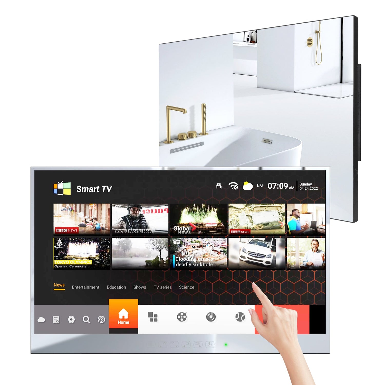 Touchscreen TV Mirror