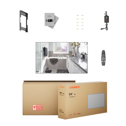 Soulaca 55″ 4K Ultra HD Smart Mirror TV webOS, Waterproof, Voice Control, DTV Tuner Large Television-Soulaca