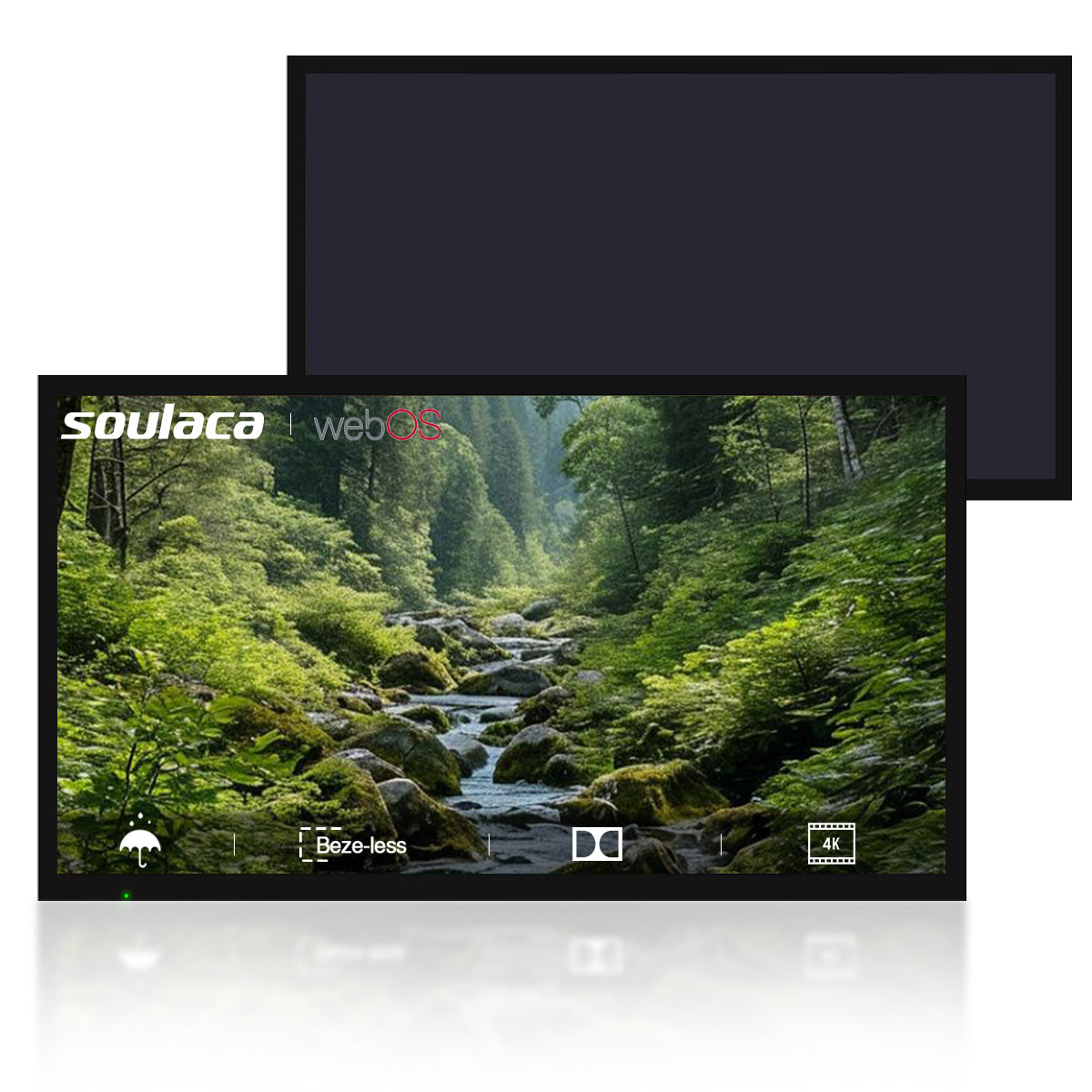 Soulaca 43″ Smart Waterproof TV | Premium Anti-Reflective Black Panel | 4K UHD webOS Hub-Soulaca