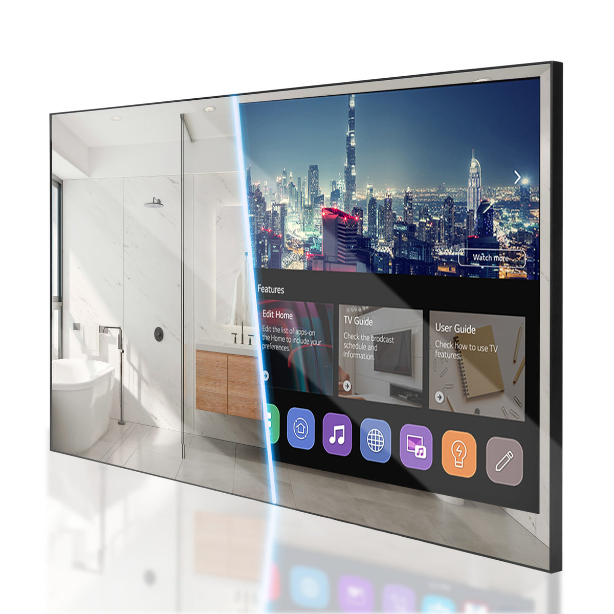 Soulaca 22" webOS Smart Mirror TV | Waterproof Spa & Hotel Bathroom TV