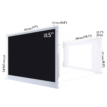 Soulaca 18.5 inches Smart Mirror LED Small TV with WiFi Bluetooth Waterproof Shower Television-Soulaca