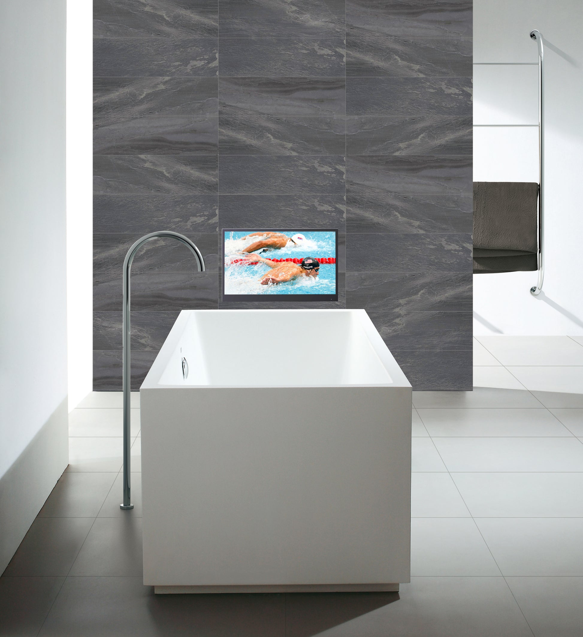 Soulaca品牌18.5吋浴室黑色防水智能電視香港地区用DTMB-T/ 18.5 inch Smart Waterproof Bathroom TV DTV Black Color Hong Kong Available DTMB-T-Soulaca