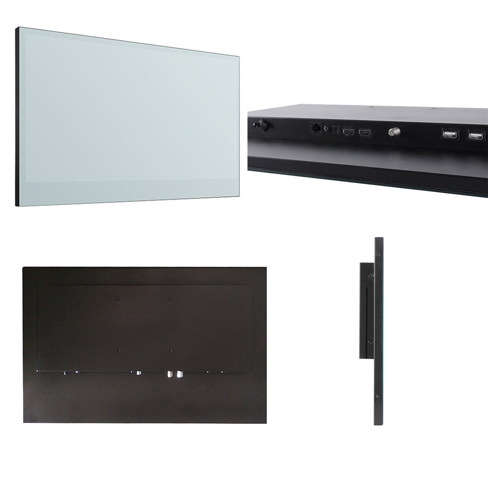 Soulaca 18.5 inches Smart Mirror LED Small TV with WiFi Bluetooth Waterproof Shower Television-Soulaca