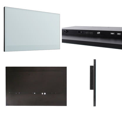 Soulaca 18.5 inches Smart Mirror LED Small TV with WiFi Bluetooth Waterproof Shower Television-Soulaca