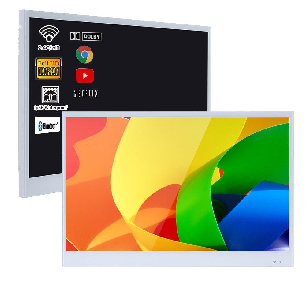 Soulaca 22 inch Smart Bathroom Mirror LED TV with WiFi Bluetooth Waterproof Shower TV Decoration-Soulaca