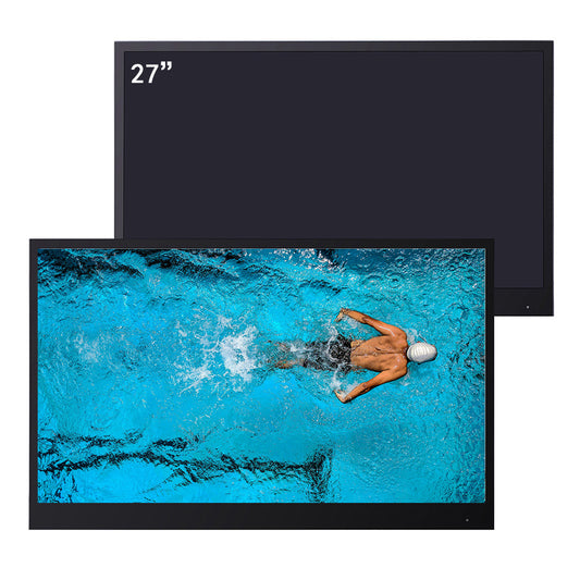 Soulaca 27 inch Black Color Smart TV Bathroom Waterproof for SPA Hotel Android Television-Soulaca
