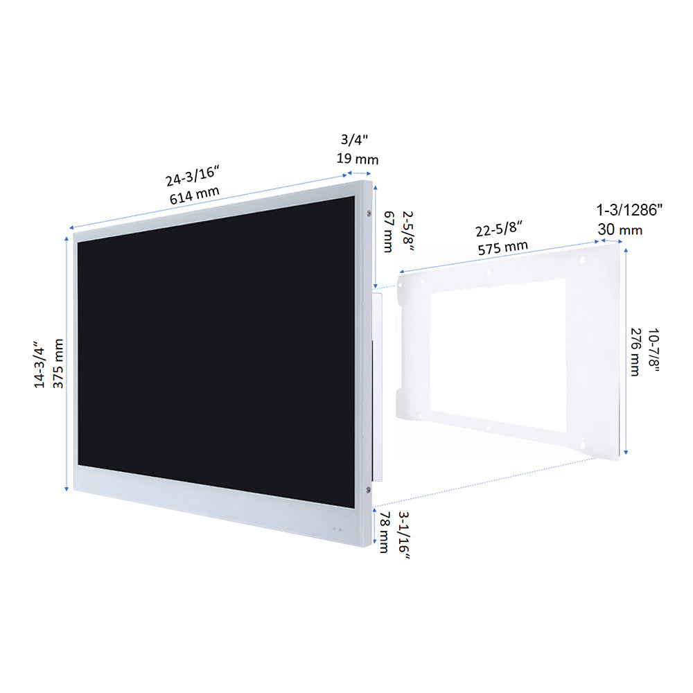 Soulaca 27 inch Black Color Smart TV Bathroom Waterproof for SPA Hotel Android Television-Soulaca