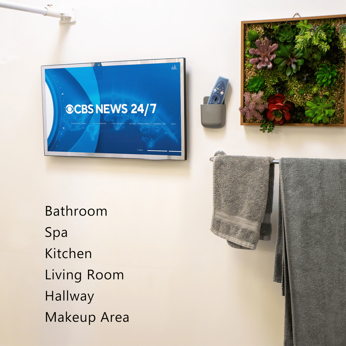 Soulaca 27″ Waterproof Smart Mirror TV – webOS & Voice Control, Built-in Tunner, FHD