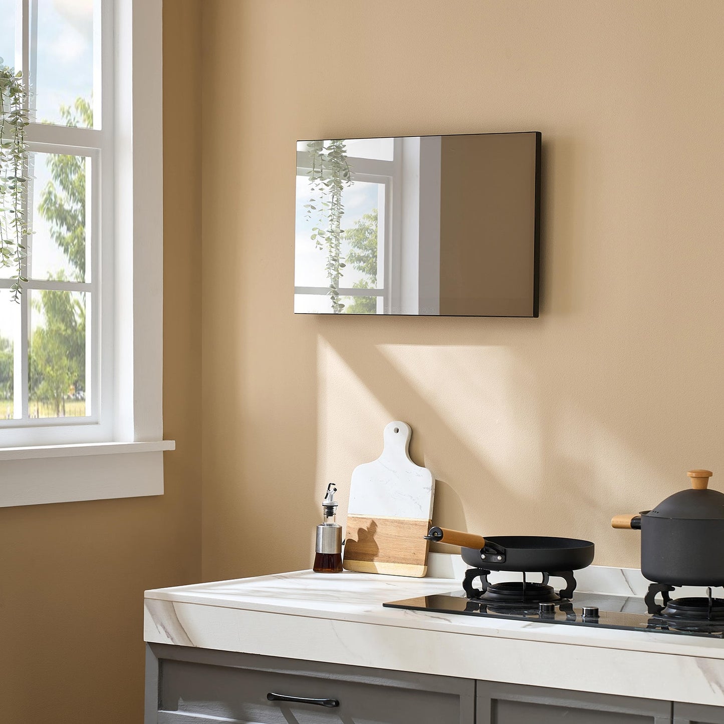 Soulaca 27″ Waterproof Smart Mirror TV – webOS & Voice Control, Built-in Tunner, FHD