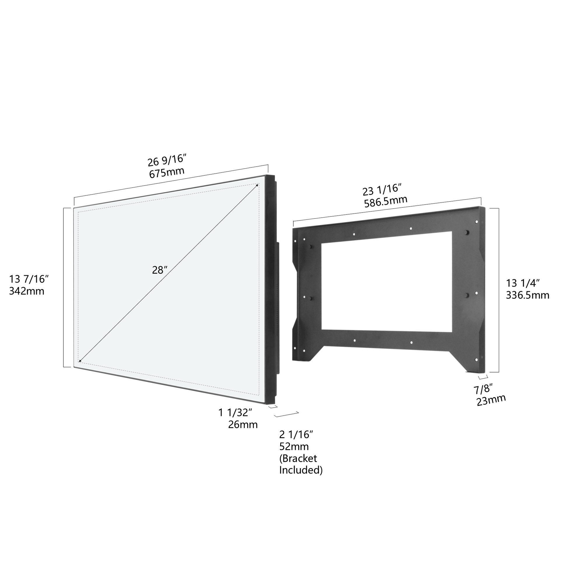 Soulaca 28″ 4K Ultra HD Smart Mirror TV – webOS | IP65 Waterproof IP65 | Hotel & Home Use-Soulaca