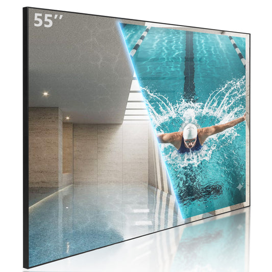 Soulaca 55″ 4K Ultra HD Smart Mirror TV webOS, Waterproof, Voice Control, DTV Tuner Large Television