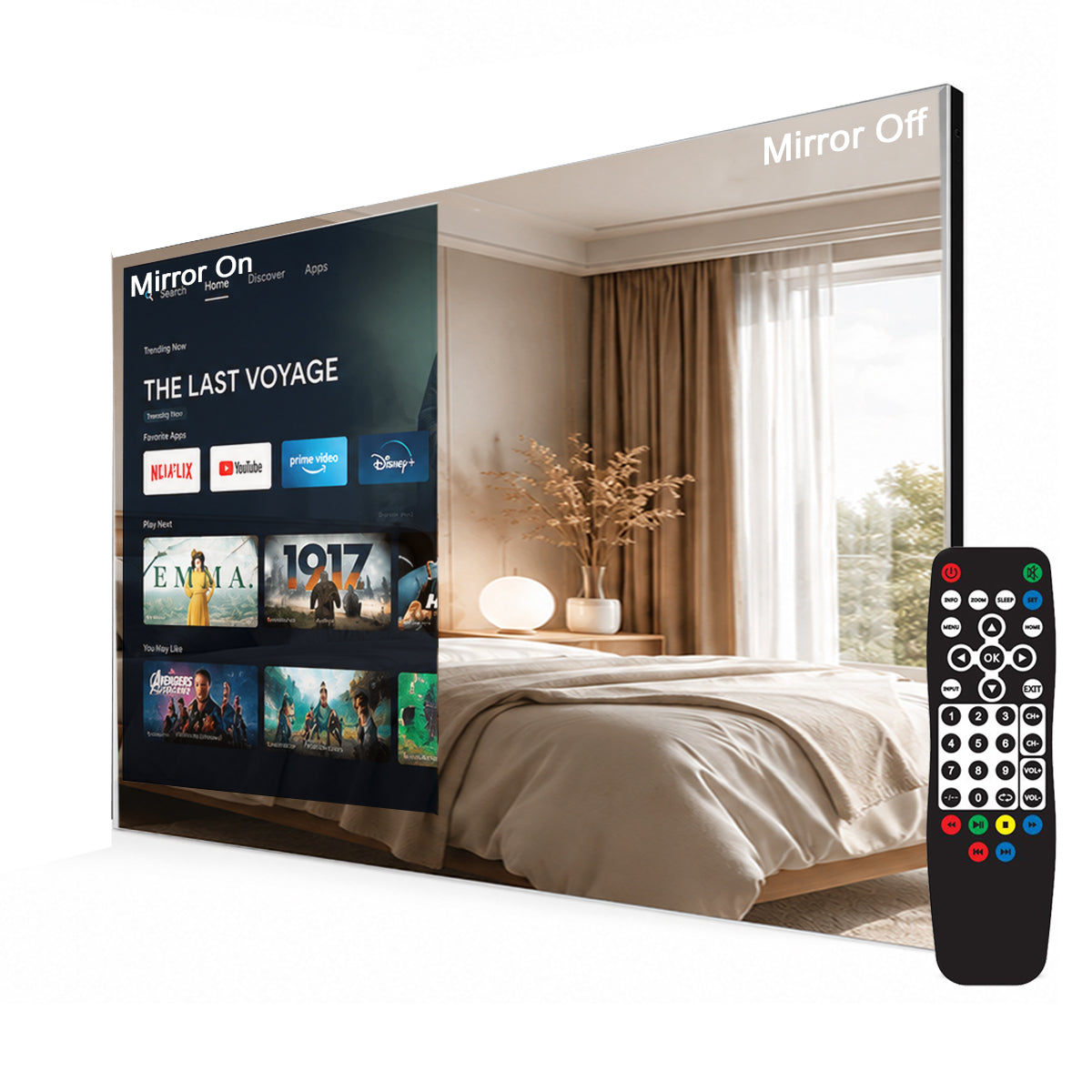 Soulaca 32" Android Smart Mirror TV | Waterproof Hotel Display