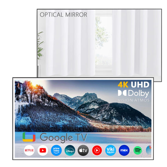 Soulaca 43″ 4K Smart Mirror TV – Google TV & Voice Control • Waterproof IP65 • Bathroom/Spa/Indoor Display-Soulaca