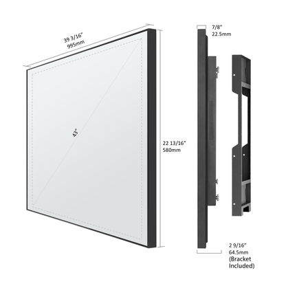 Soulaca 43″ 4K Smart Mirror TV – Google TV & Voice Control • Waterproof IP65 • Bathroom/Spa/Indoor Display-Soulaca