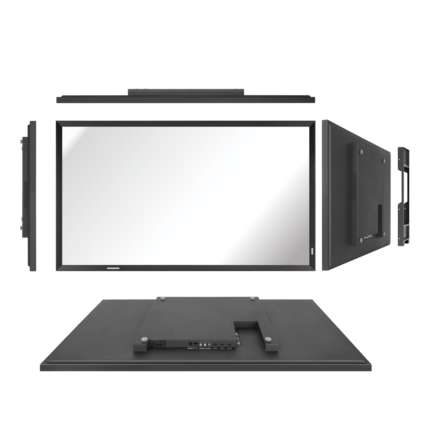 Soulaca 55" Black Frame 4K UHD Waterproof Smart Mirror TV | webOS Voice Control Bathroom TV