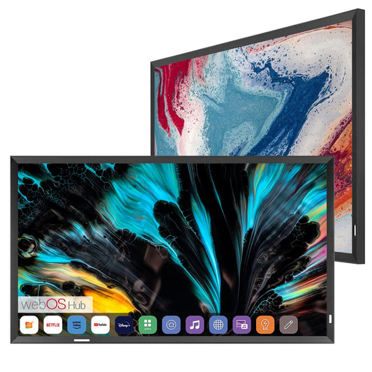 Soulaca 43 inches 4K UHD Mirror TV with Obsidian Black Frame for Fireplace, Hotel, Smart Gallery Decoration DTV