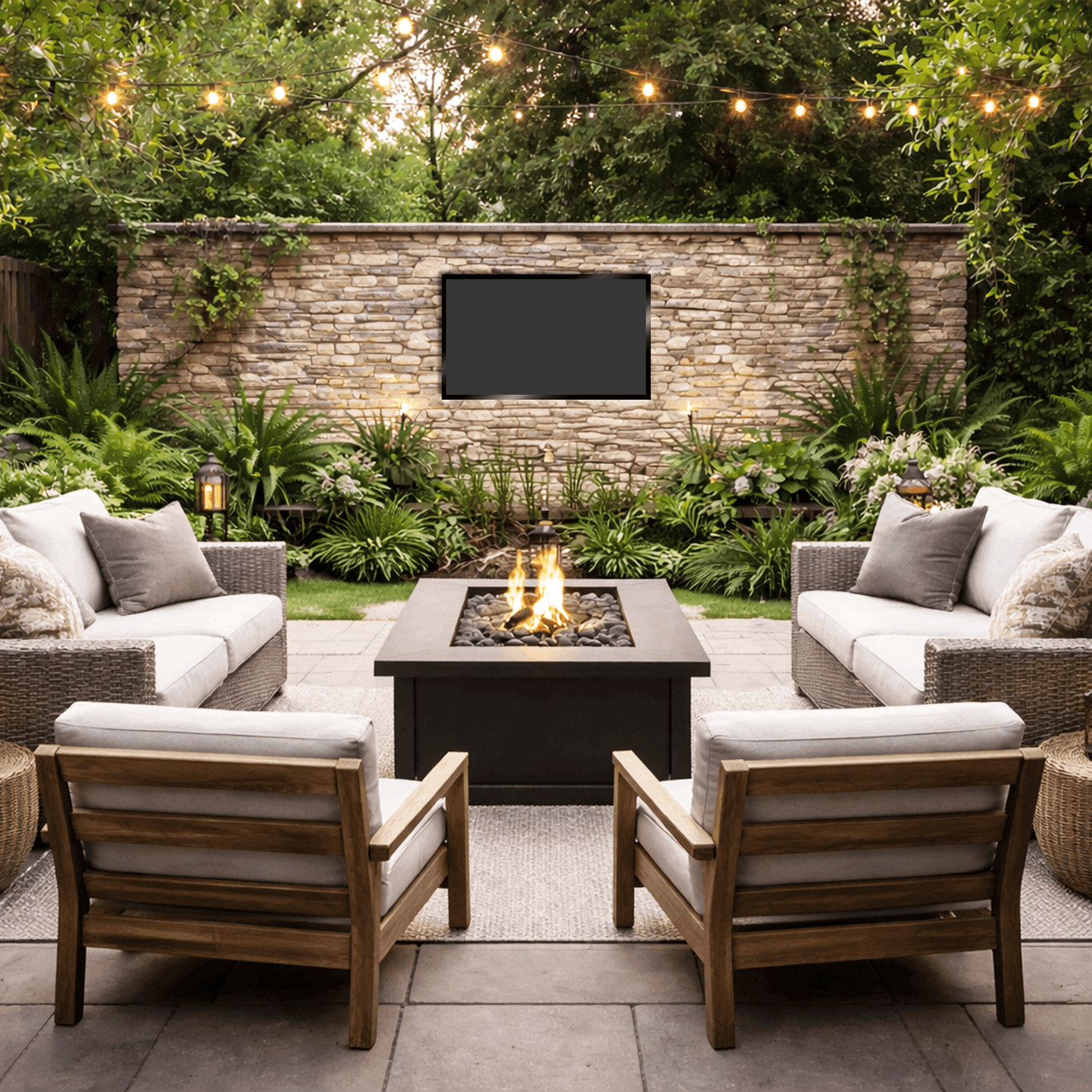 Soulaca 55-inch 2000+ Nits Full Sun Outdoor TV – 4K UHD Waterproof Smart webOS TV, Weatherproof, Voice Control, for Patio Pool Garden BBQ (2025 Model)