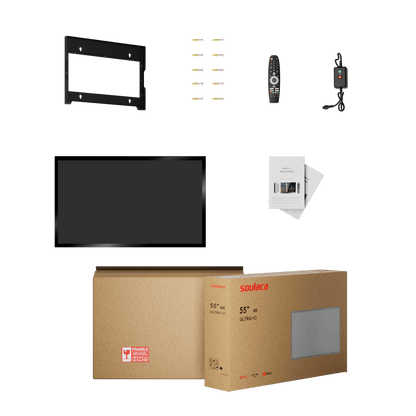 Soulaca 55-inch 2000+ Nits Full Sun Outdoor TV – 4K UHD Waterproof Smart webOS TV, Weatherproof, Voice Control, for Patio Pool Garden BBQ (2025 Model)