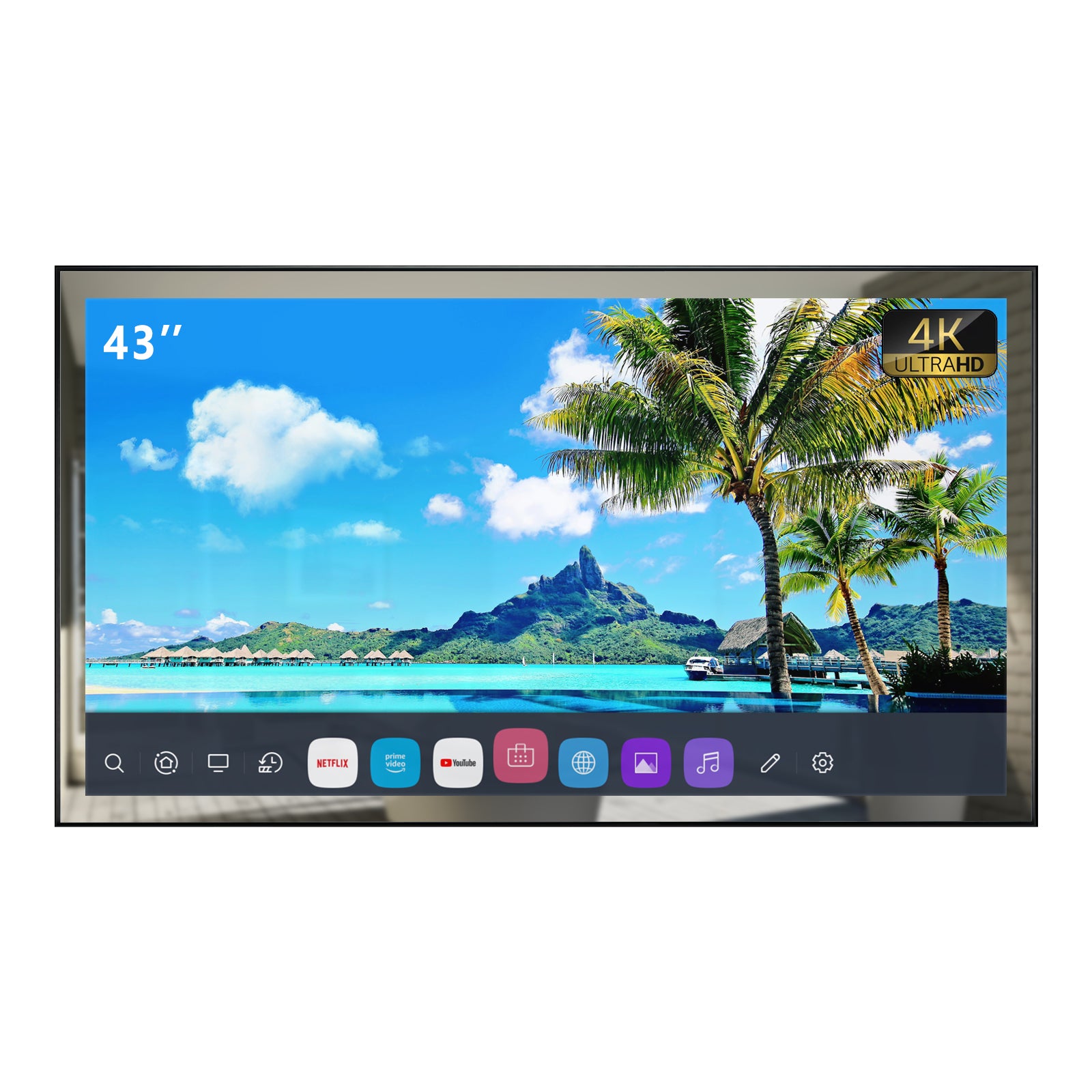 Soulaca 43 inch webOS LG Magic Mirror LED TV Big Screen 4K Smart Waterproof IP65 Alexa Built-in-Soulaca