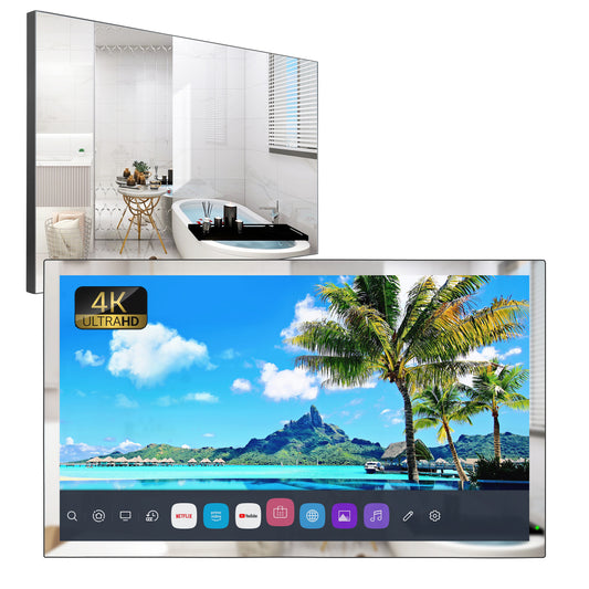 Soulaca 32 inch 4K Smart Mirror LED TV for Bathroom Waterproof webOS DTV Alexa WiFi-Soulaca