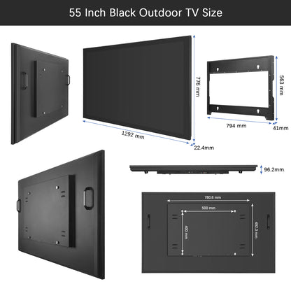 Soulaca 55 inches Waterproof Outdoor TV for Patio BBQ Entertainment webOS System Voice Control DTV Tuner-Soulaca