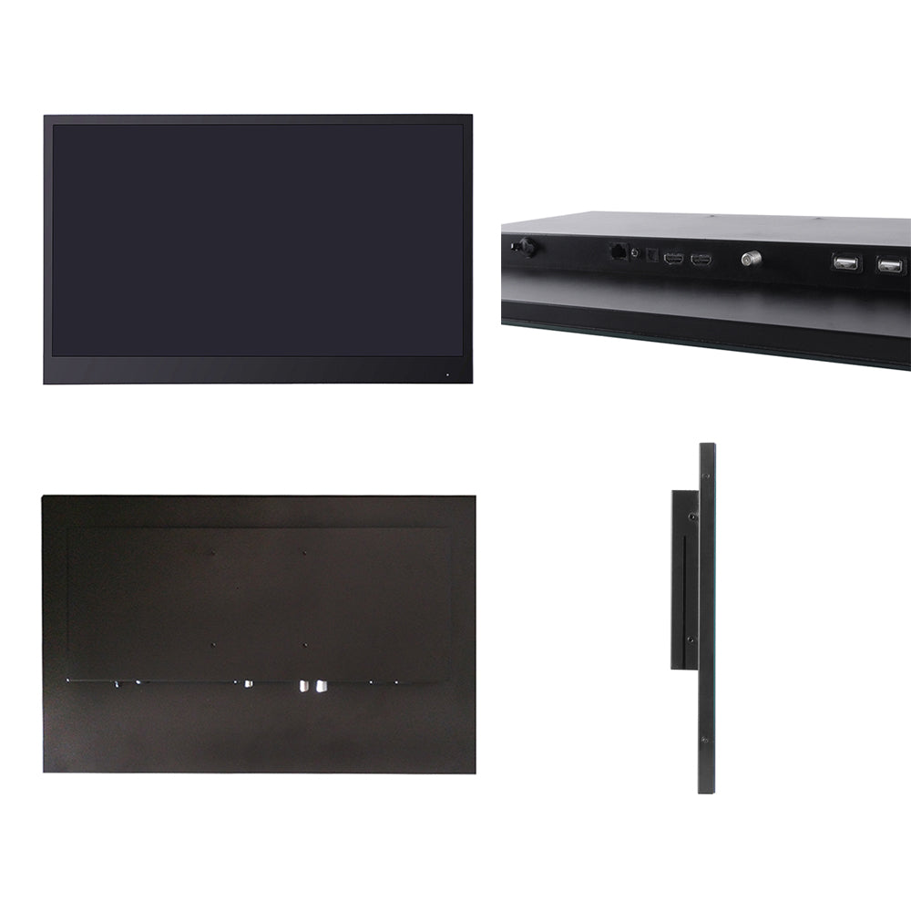 Soulaca 18.5 inches Smart Black LED Small TV with WiFi Bluetooth Waterproof Mini Television-Soulaca