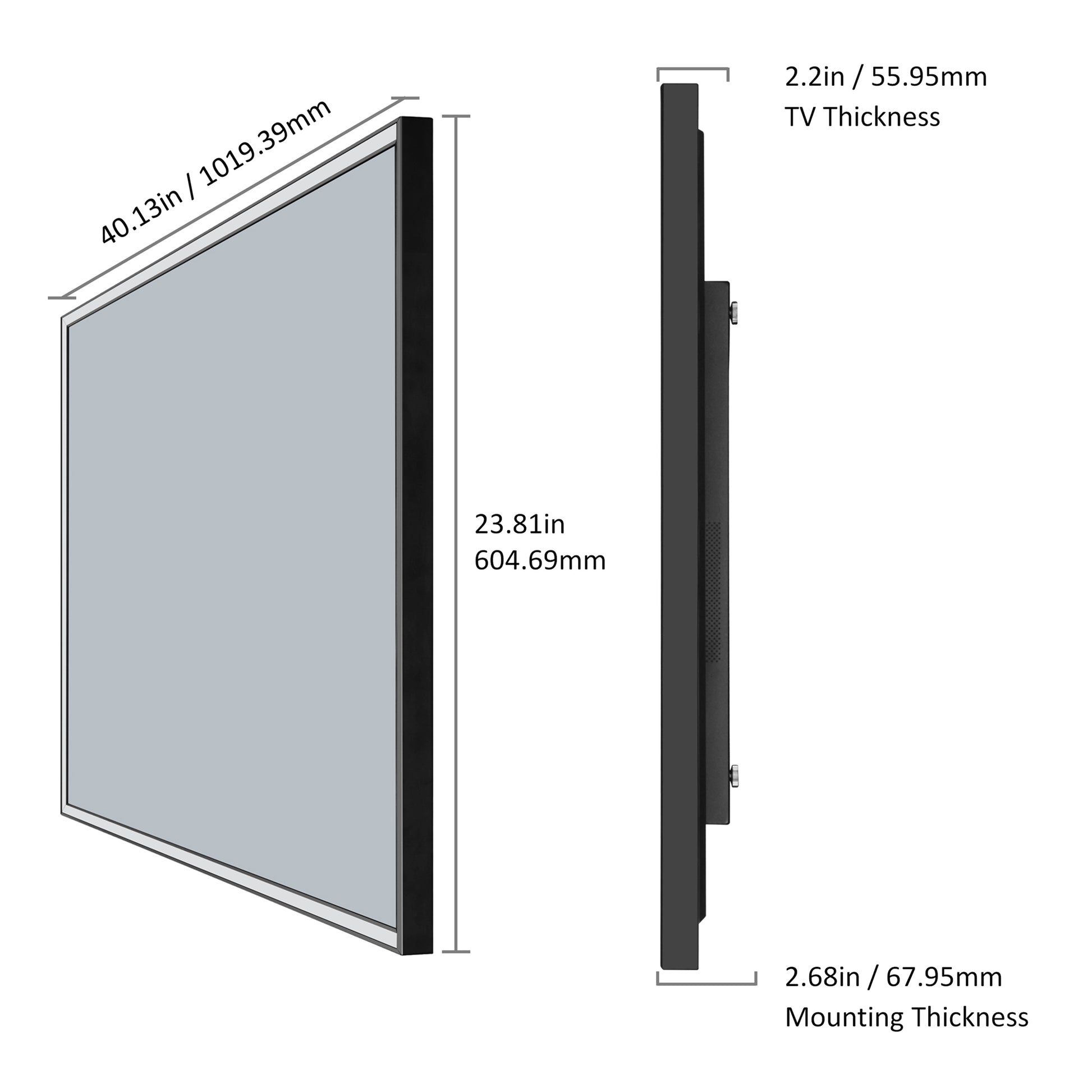 Soulaca 43 inch webOS Mirror TV with LED Light 4K UHD Built-in Apps for Spa Makeup Station-Soulaca