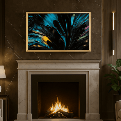 Soulaca 55" Golden Frame 4K UHD Waterproof Smart Mirror TV | webOS Voice Control Bathroom TV