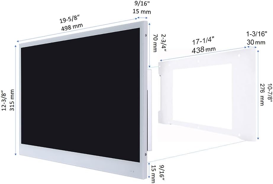 Soulaca 22 inches White Color Bathroom LED Smart TV Salon WiFi Shower Television ATSC DVB Bluetooth-Soulaca