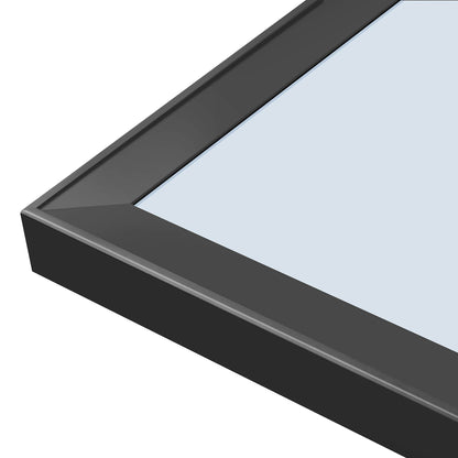 Soulaca 43-inch 4K Art Frame Mirror TV with Google TV – Obsidian Black Frame for Luxury Fireplace, Bathroom, Hotel, and Smart Gallery Decoration | Waterproof