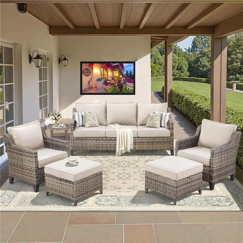 Soulaca 55 inches Waterproof Outdoor TV for Patio BBQ Entertainment webOS System Voice Control DTV Tuner-Soulaca