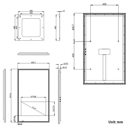 Soulaca 22" Smart Mirror Display with webOS – LED Lighted Salon Mirror Screen for Barber Shops & Vanity Spaces (Voice Control, Full HD Monitor)-Soulaca
