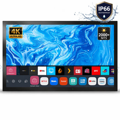 Soulaca 55-inch 2000+ Nits Full Sun Outdoor TV 4K UHD Waterproof Smart webOS TV, Weatherproof, Voice Control, for Patio Pool Garden