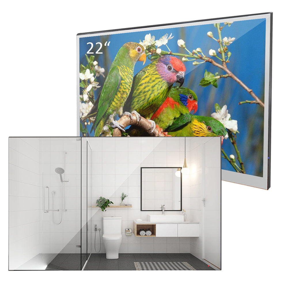 Soulaca 22 inches White Color Bathroom LED Smart TV Salon WiFi Shower Television ATSC DVB Bluetooth-Soulaca