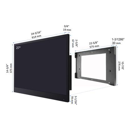 Soulaca 27 inch Black Color Smart TV Bathroom Waterproof for SPA Hotel Android Television-Soulaca