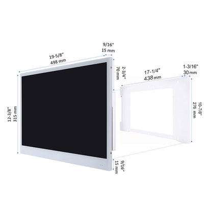 Soulaca 22 inch Smart Bathroom Mirror LED TV with WiFi Bluetooth Waterproof Shower TV Decoration-Soulaca