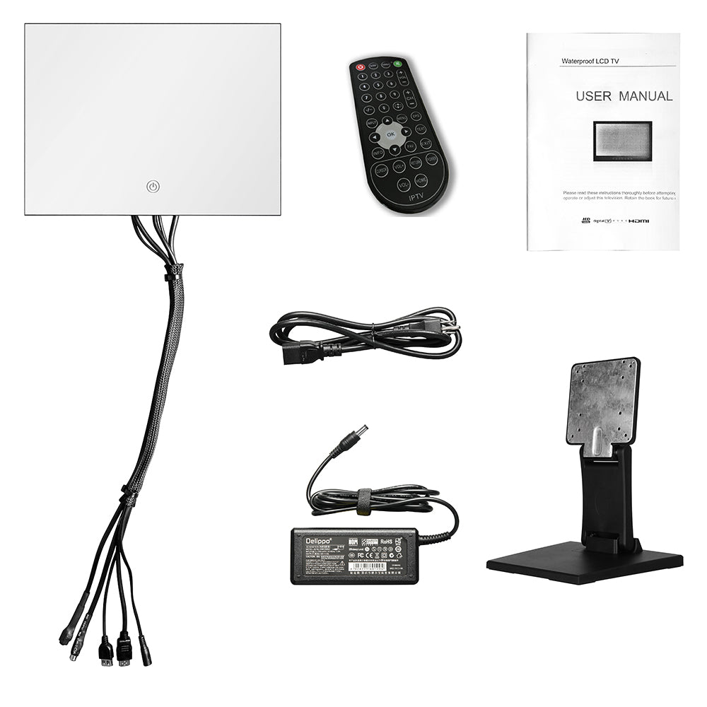 Soulaca 10.6 inch Magic Mini Mirror Waterproof LED Small TV Bathroom Shower Room DTV Tuner-Soulaca
