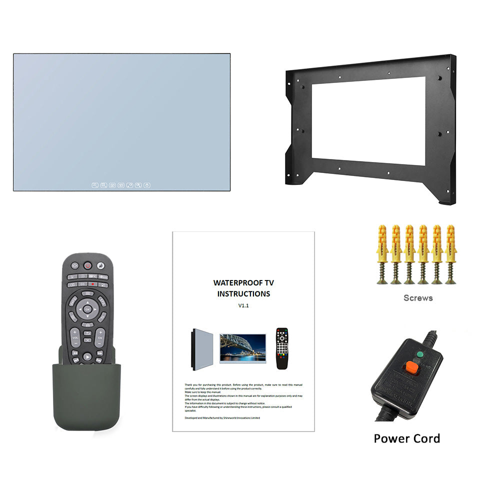 Soulaca 27 inch Touchscreen Smart Mirror TV for Bathroom Waterproof LED Television Hotel Kitchen-Soulaca