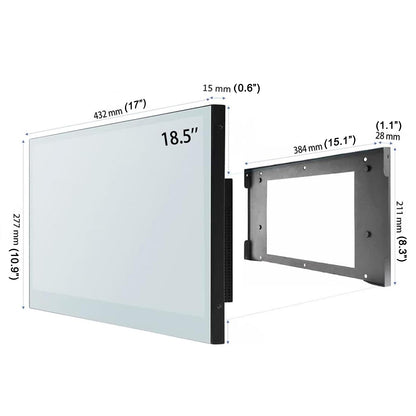 Soulaca 18.5 inches Smart Mirror LED Small TV with WiFi Bluetooth Waterproof Shower Television-Soulaca